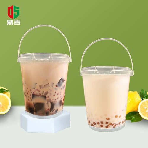 Dingshan Famous Online Hand-held Milk Tea Water Bucket Cup King Cup Fruit Tea Bucket 1000ml Beverage Injection Cup Large Bucket Commercial Use