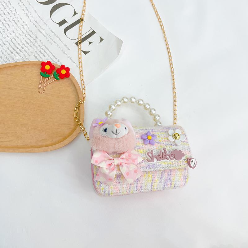 Bolso pequeño para niños Bolsa de princesa de dibujos animados Chanel estilo bolsa de mensajero niña linda bolsa de hombro niña monedero bolsa