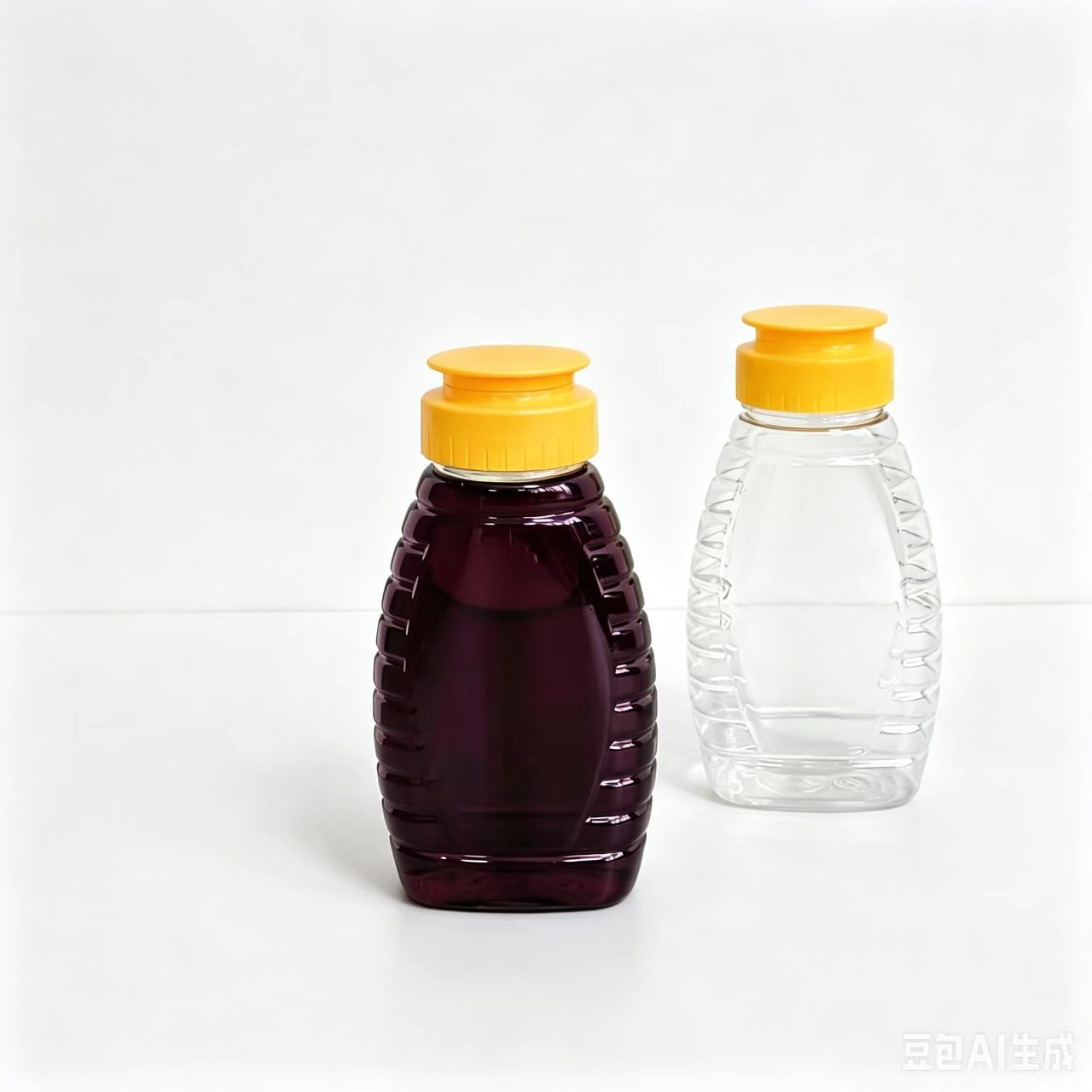 Botella de plástico PET de 250g para miel, jarabe de naranjilla y pera de otoño, botella transparente exprimible de 180ml, botella de plástico. image 6