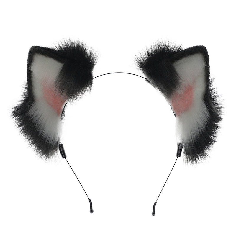 Simulación bestia oído de gato tocado lindo diadema de peluche Cosplay comic show props accesorios gato oído accesorios para el cabello
