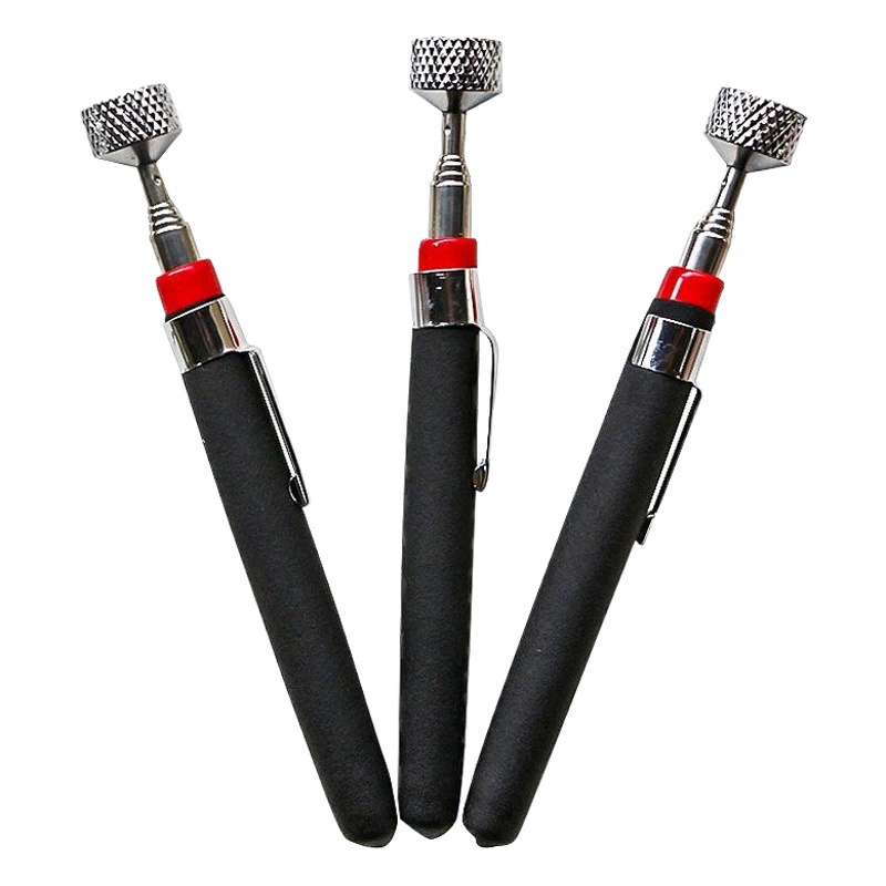 Телескопический пикап из нержавеющей стали портативный металлический магнитный пикап Светодиодная лампа головка магнитная головка встроенный пикап