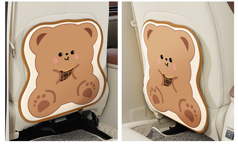 Creative cartoon car seat back anti-kick pad rear storage anti-dirty anti-fouling wear-resistant cute car seat protection pad