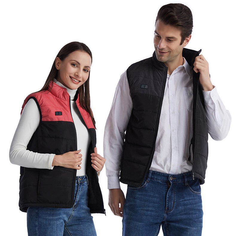 Cross-Border New Heating Vest, Intelligent Heating, Unisex, Electric Heating Stand-Up Collar, Popular Model, Constant Temperature Full-Body Electric Heating Vest