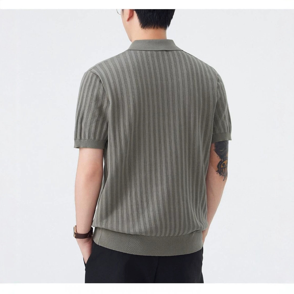 Summer New Arrival Men's Casual Polo Shirt Versatile Trendy And Luxurious Knitted Short Sleeve T-Shirt_viptrois.com