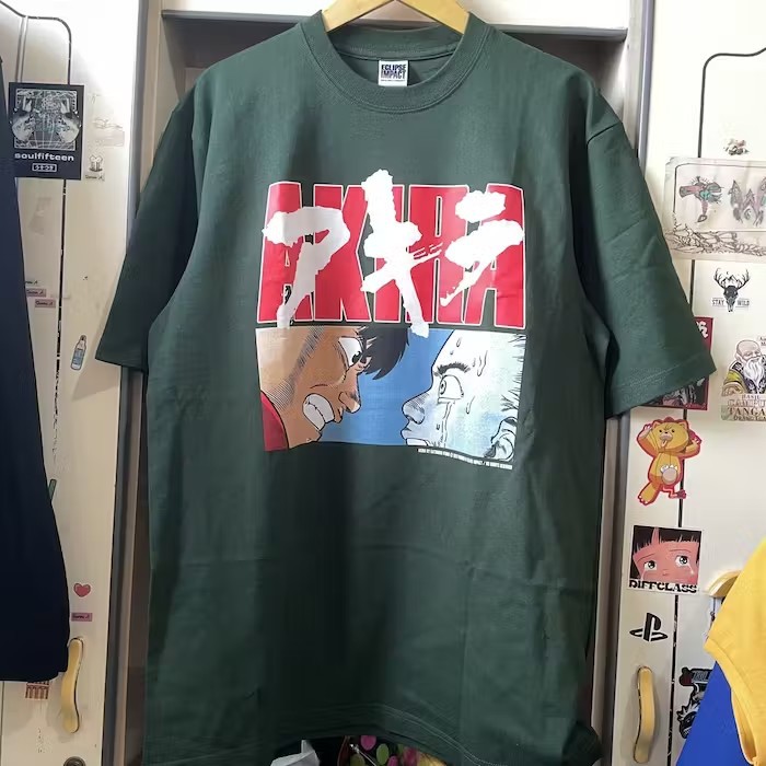 1988年アキーラAKIRAアニメ連名日系レトロ潮牌ヴィンテージ男性綿ゆるいtシャツ