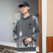 CH克罗伈秋冬新款正确版高品质重工做旧卫衣宽松型重磅连帽男卫衣