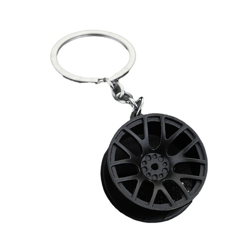 Car Modification Accessory Creative Trendy Men's Metal Wheel Hub Decor Hub Keychain
