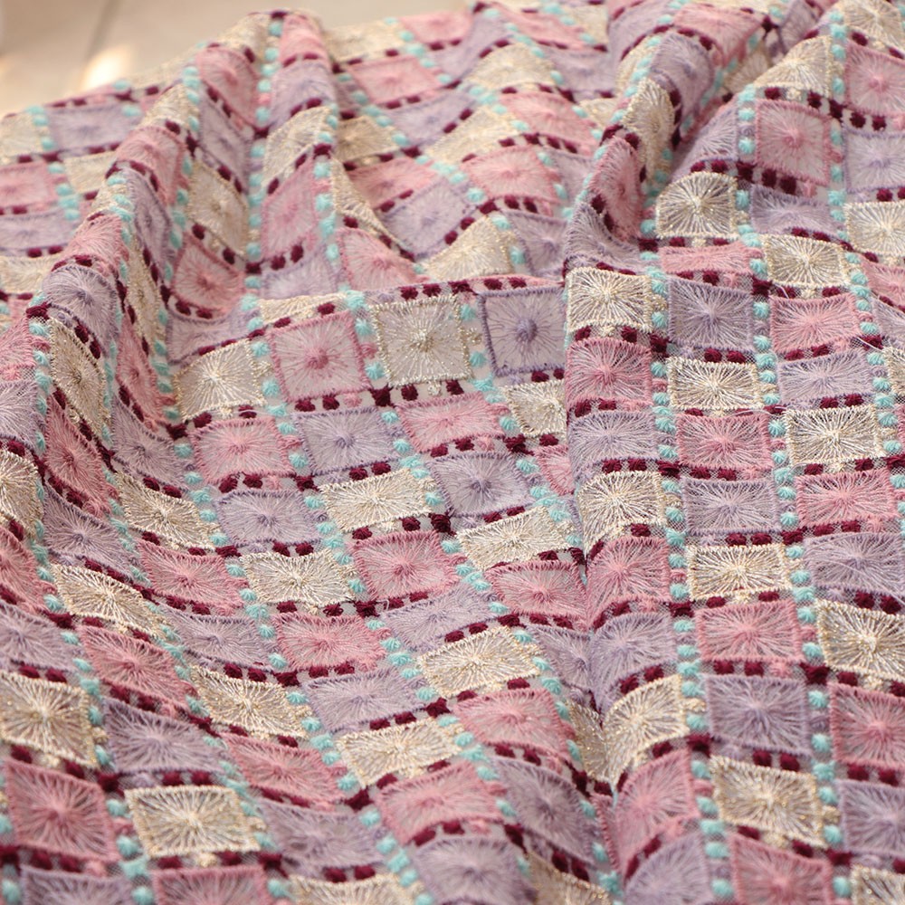 Zone 3 Inventory/Defective Fabric Head Area (Soft Mesh Gauze Organza Lace Embroidery Fabric Scraps Practice Fabric Head)