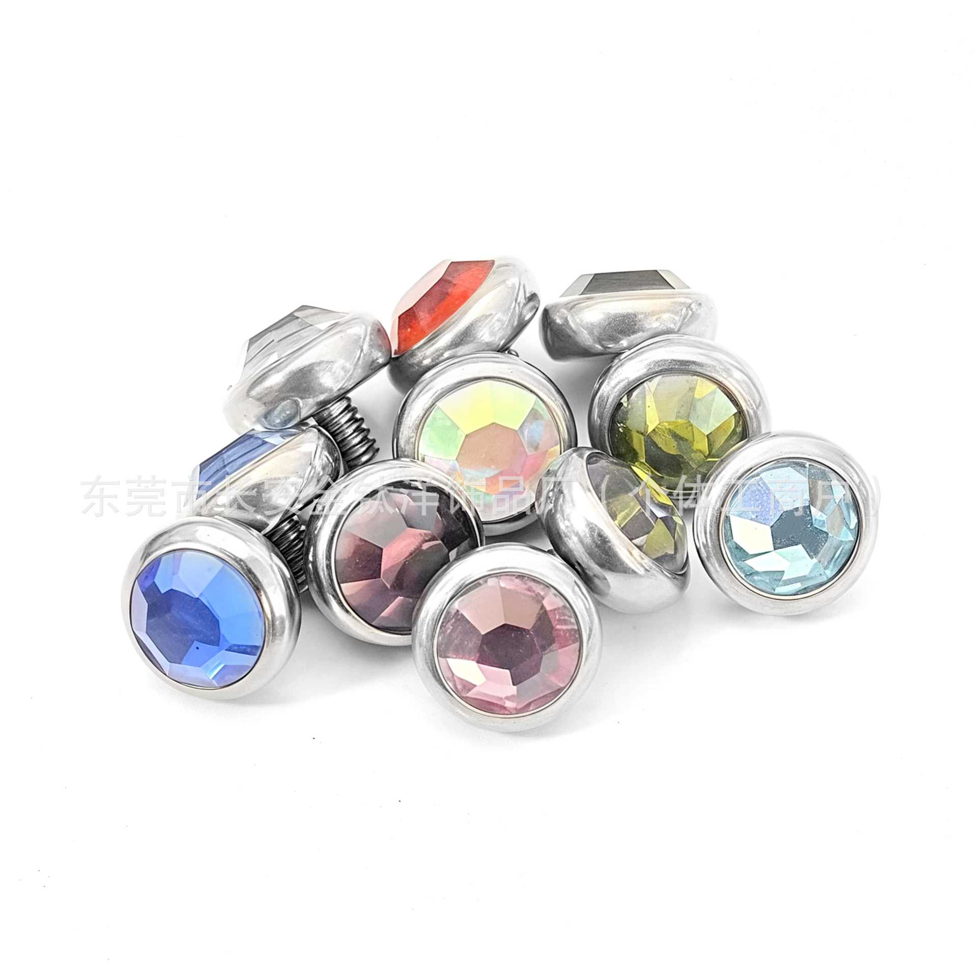 F136 Titanium Edged Czech Diamond Bone Nail Lip Tongue Nose Ear Piercing Jewelry - 5mm M1.2 detail image 5
