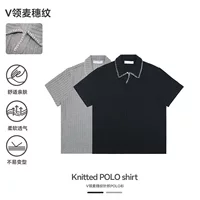 Клевошнурка UNF с V-образным вырезом из пшеничных колосьев рубашка POLO с короткими рукавами для мужчин и женщин