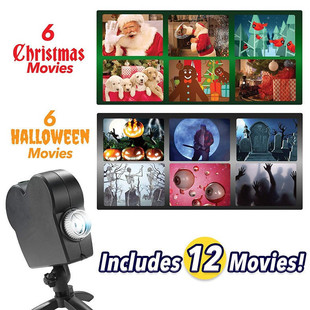 Cross-border outdoor window projector Christmas projection lamp Halloween lamp projection lamp projection movie animation atmosphere lamp