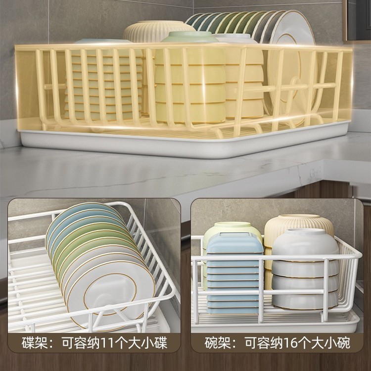 厨房沥水碗盘架碗碟沥水架水槽餐具置物架家用台面碗筷滤水收纳架|undefined