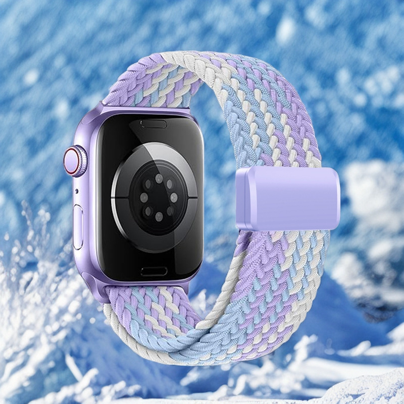 Suitable for Apple Watch Ultra2 Nylon Woven Magnetic Buckle Watch Strap Apple S10 Watch Strap