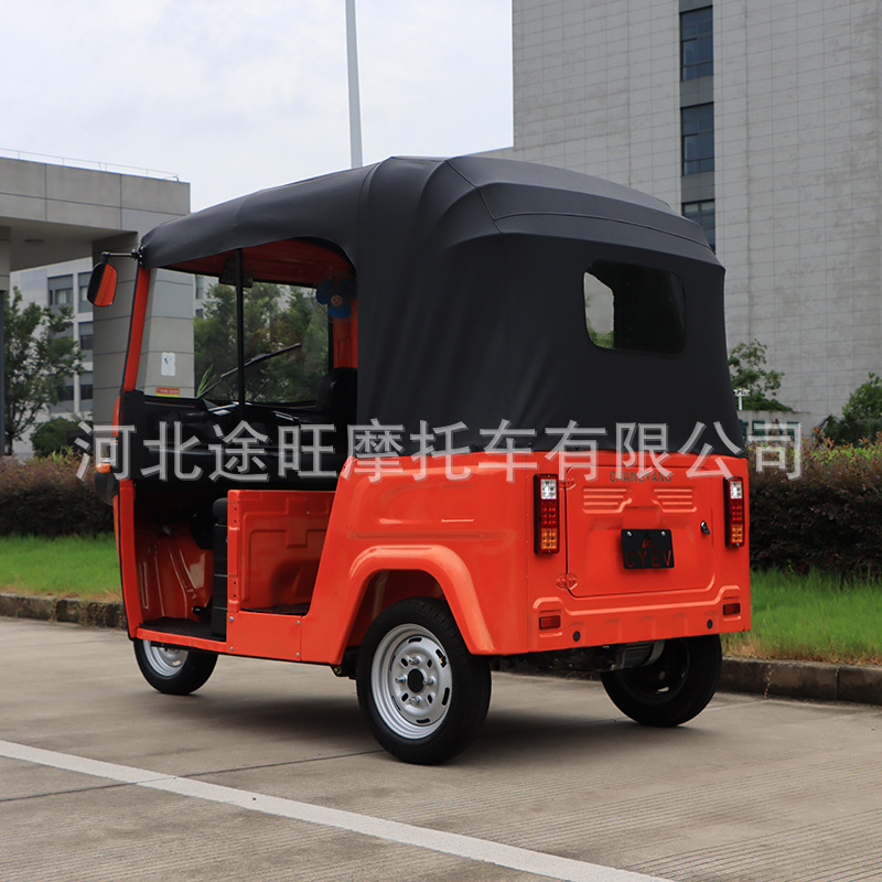 Nuevo tuk tuk de combustible transfronterizo africano eléctrico de tres ruedas turístico tripulado de petróleo y electricidad de la misma motocicleta de tres ruedas