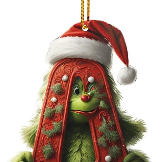 Amazon Grinch carta decoración de Navidad árbol de Navidad ornamento colgante ornamento