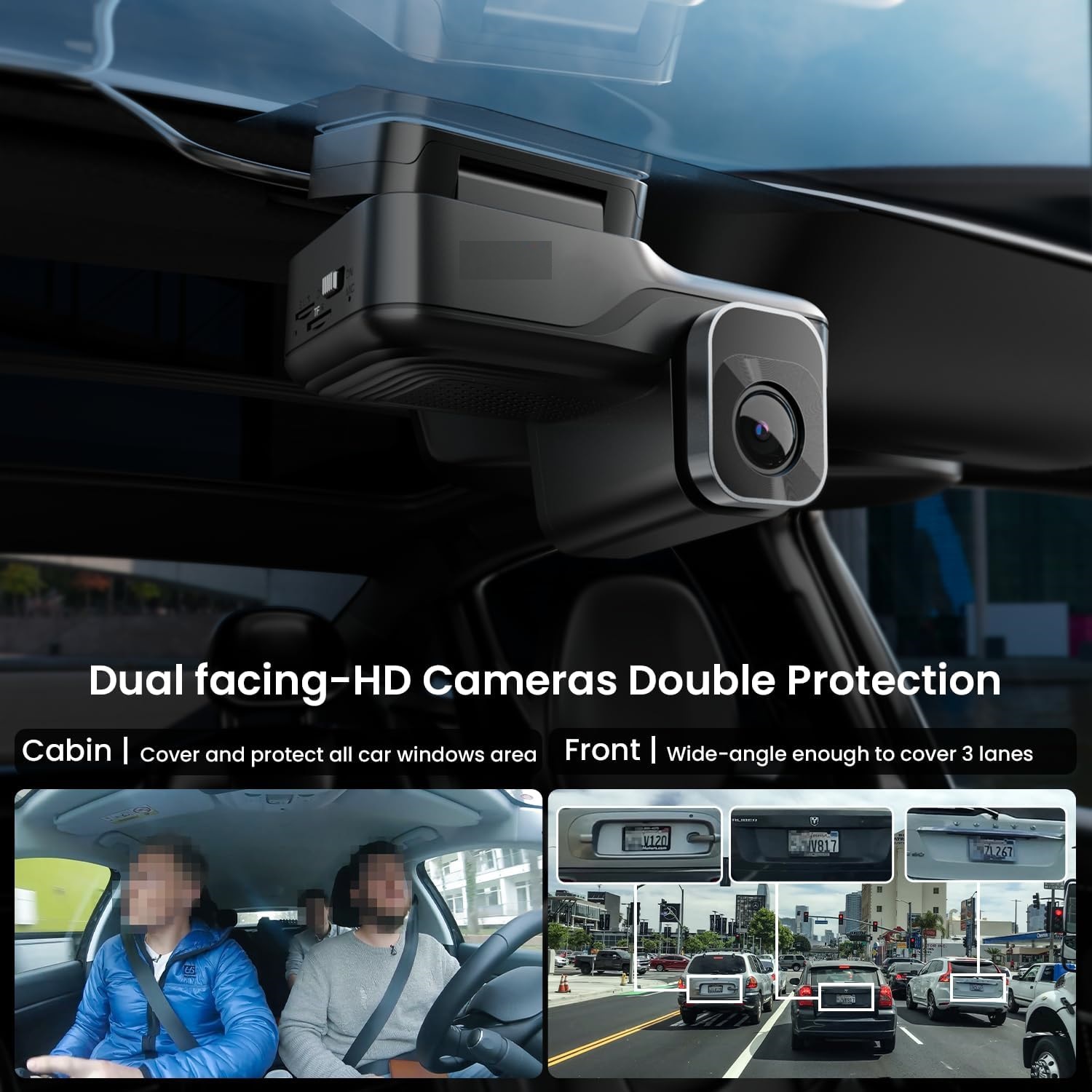 Cross-Border 4g Driving Recorder Remote Real-Time Monitoring Front and Rear Dual Radar Detection Cloud Storage Upload Parking Monitoring
