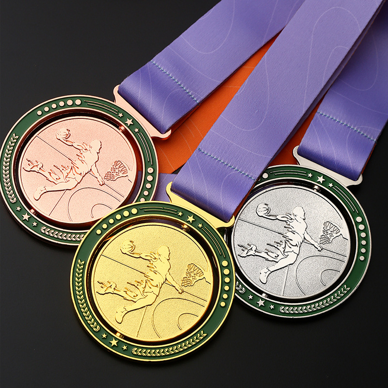Medalla de metal lista maratón personalizado baloncesto competencia deportiva bádminton medalla de tenis de mesa medalla de oro