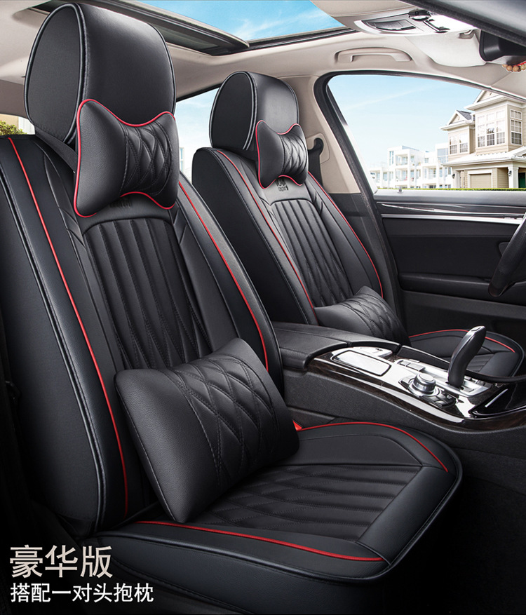2024 New Model Full-Surround Unicorn Full-Leather Car Seat Cushion, All-Season Universal Seat Cover, Seat Pad, Amazon Cross-Border