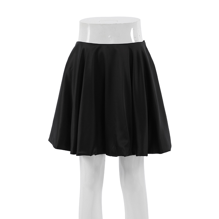 Summer Streetwear Solid Color Spandex Polyester Above Knee Skirts display picture 1