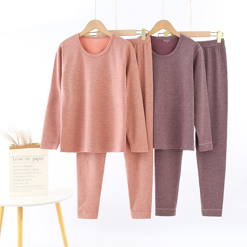 保暖套装无缝美体秋衣秋裤打底秋冬新款七彩棉德绒内衣女士厂家批