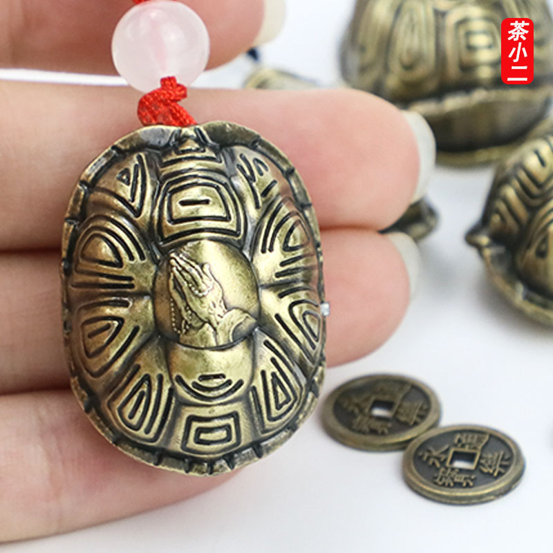 お茶の小さい二仏の手のカメの八卦の八卦の八卦の文は3才の手の件を遊んで国の潮の置物のペンダントのペンダントの復古の卸売りを解凍します。|undefined