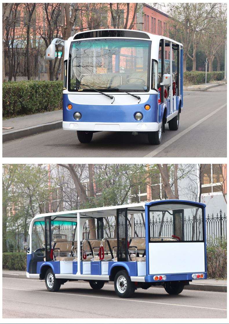 Electric Sightseeing Car 11 Seats Tourist Attraction Sightseeing Car Hotel Range 100Km Electric Sightseeing Car