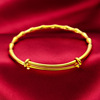 Bamboo retro adjustable women's bracelet, simple and elegant design, Korean style