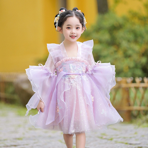 Children's new spring and summer underskirts Chinese style ancient costume skirts children's clothing Hanfu girls ancient style super fairy girls Tang suit