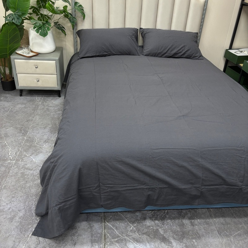 麻3点セット ベッドシーツ 枕カバー 3点セット 無地麻3点セット 麻寝具|undefined