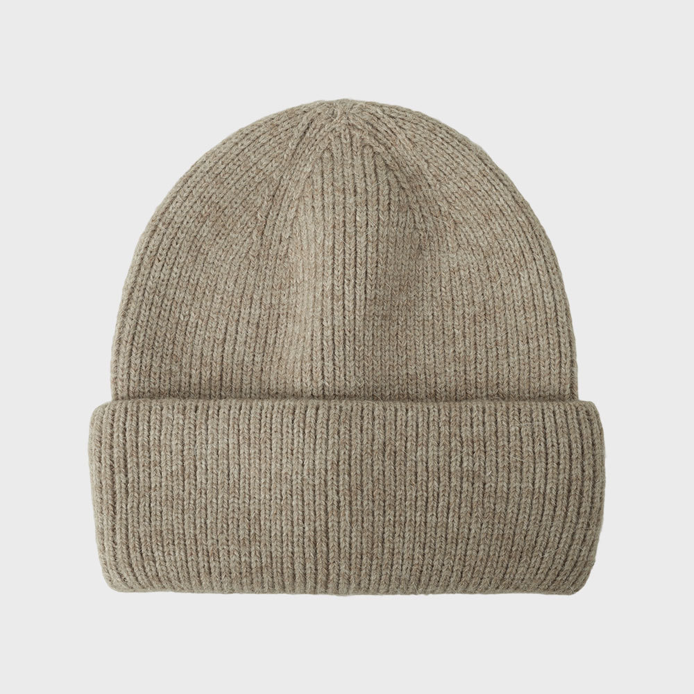 Autumn Winter New Pure Cashmere For Women, Warm Double-Sided Thick Versatile Casual Hat, Stylish Solid Color Knitted Hat_voghion.com