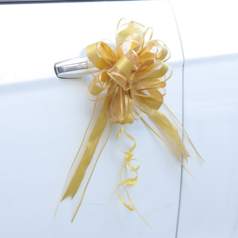 Heji festivo boda romántica decoración del coche boda decoración del coche arco coche tire flor cinta boda Boda boda suministros de la boda