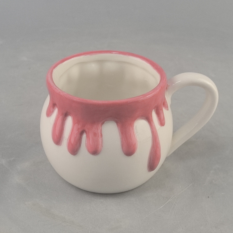 Taza de cerámica pintada a mano taza de desayuno creativa de helado de leche de pequeña capacidad taza de avena taza de agua para beber taza de graduación personalizada