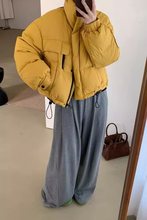 棉服女短款2025新款韩版立领简约加厚小个子洋气面包服外套潮