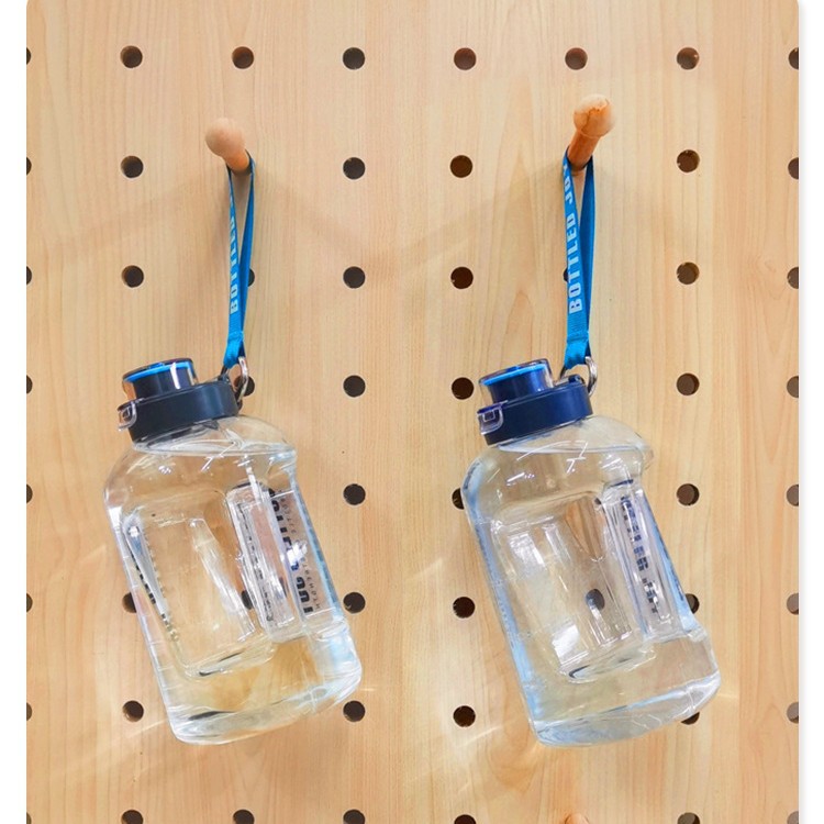 Agujero de madera maciza tablero colgante tablero rack de almacenamiento armario de pared entrada de la pared de entrada de almacenamiento de la pared