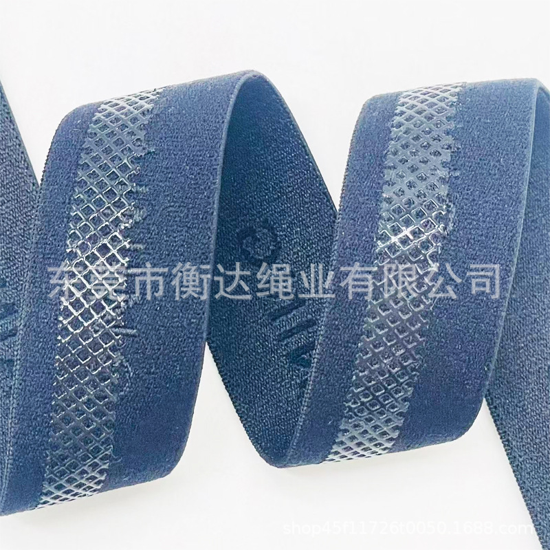 Personalizada antideslizante silicona goteo de impresión ciclismo banda elástica banda elástica de impresión de silicona de punto recto