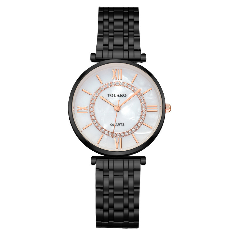 Montre à quartz pour femme Sky Star pour bébé, montre à grande roue tendance la plus vendue, montre pour femme avec bracelet en acier_voghion.com