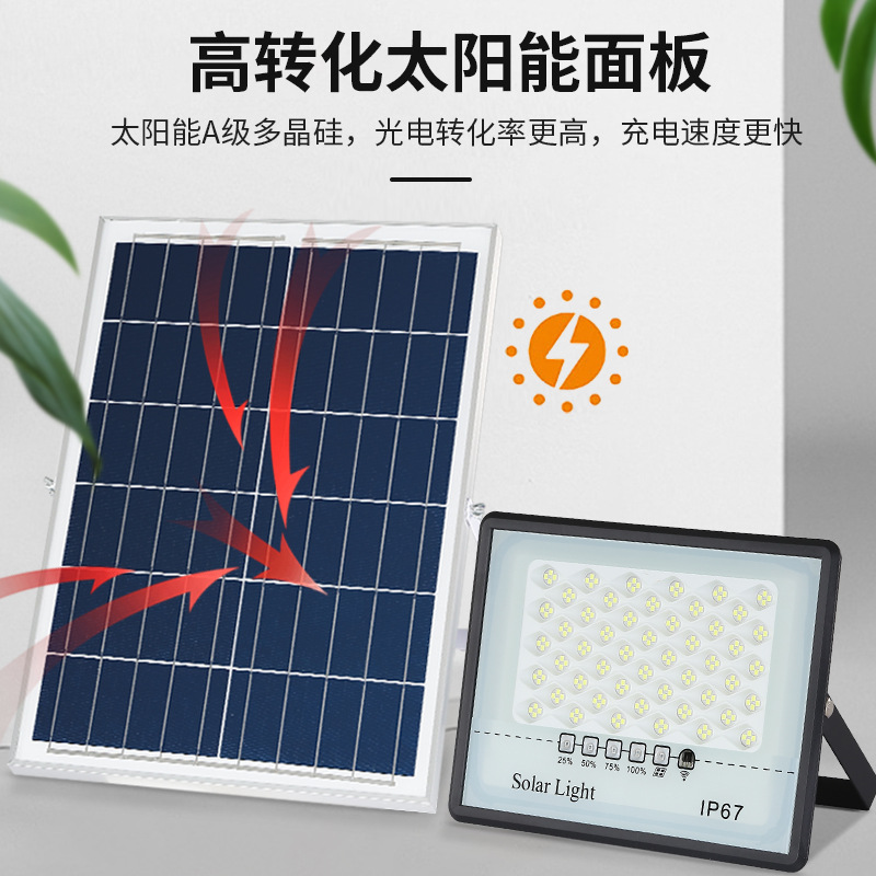  Lámpara solar nueva para exteriores/jardín - Luz de inundación solar para proyectos domésticos, luz solar impermeable para exteriores