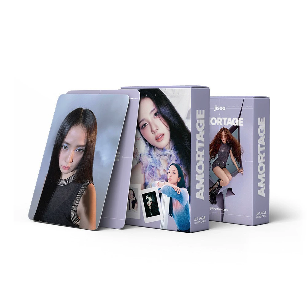 Общая линейка точек KPOP розовые чернила 55 маленьких карточек ЛИСА ROSEJENNIEJISOO звезда периферии ЛОМО карты