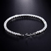 Tennis zirconium, universal bracelet suitable for men and women, fashionable jewelry, brand accessory, 4.0mm, city style, simple and elegant design, wholesale