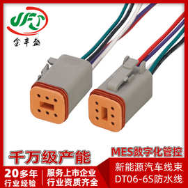 DT系列DT06-6S防水连接器线束 新能源汽车防水线 电磁阀控制线束