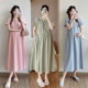 Maternity dress Trendy Mom New Summer Fashion Loose plus size Breastfeeding Shirt Age-Reducing Pregnant Women's Skirt