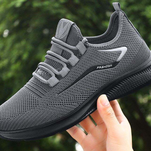 Zapatos deportivos de hombre casuales transpirables de tela de tela suave de malla de otoño de moda nueva moda zapatos de hombre para correr