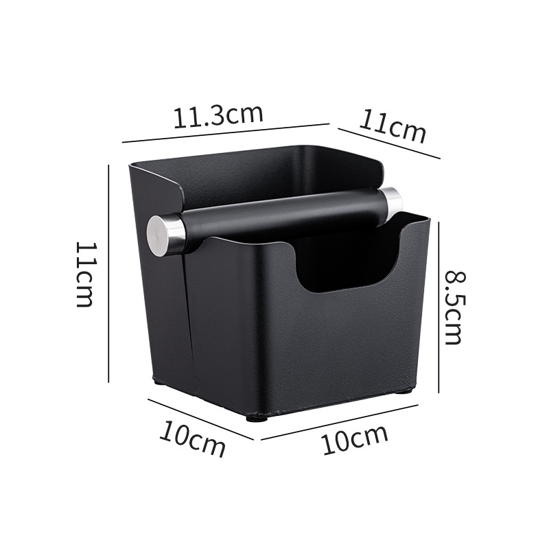 Suministro transfronterizo de café en polvo Cubo de escoria de acero inoxidable de café italiano Cubo de escoria redondo pequeño cubo de escoria de café doméstico