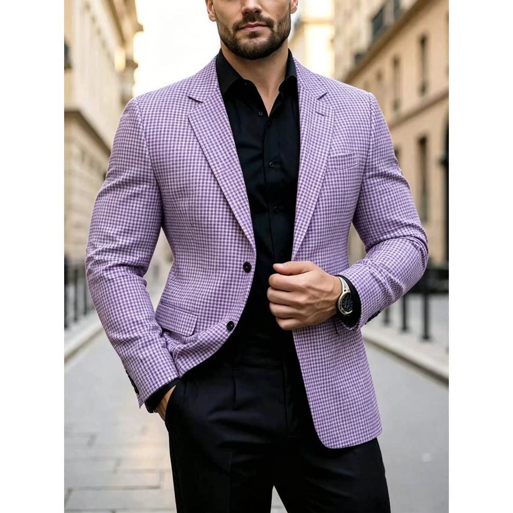 Comercio exterior transfronterizo hombre delgado moda traje casual de color sólido clásico versátil primavera y otoño delgado chaqueta de traje