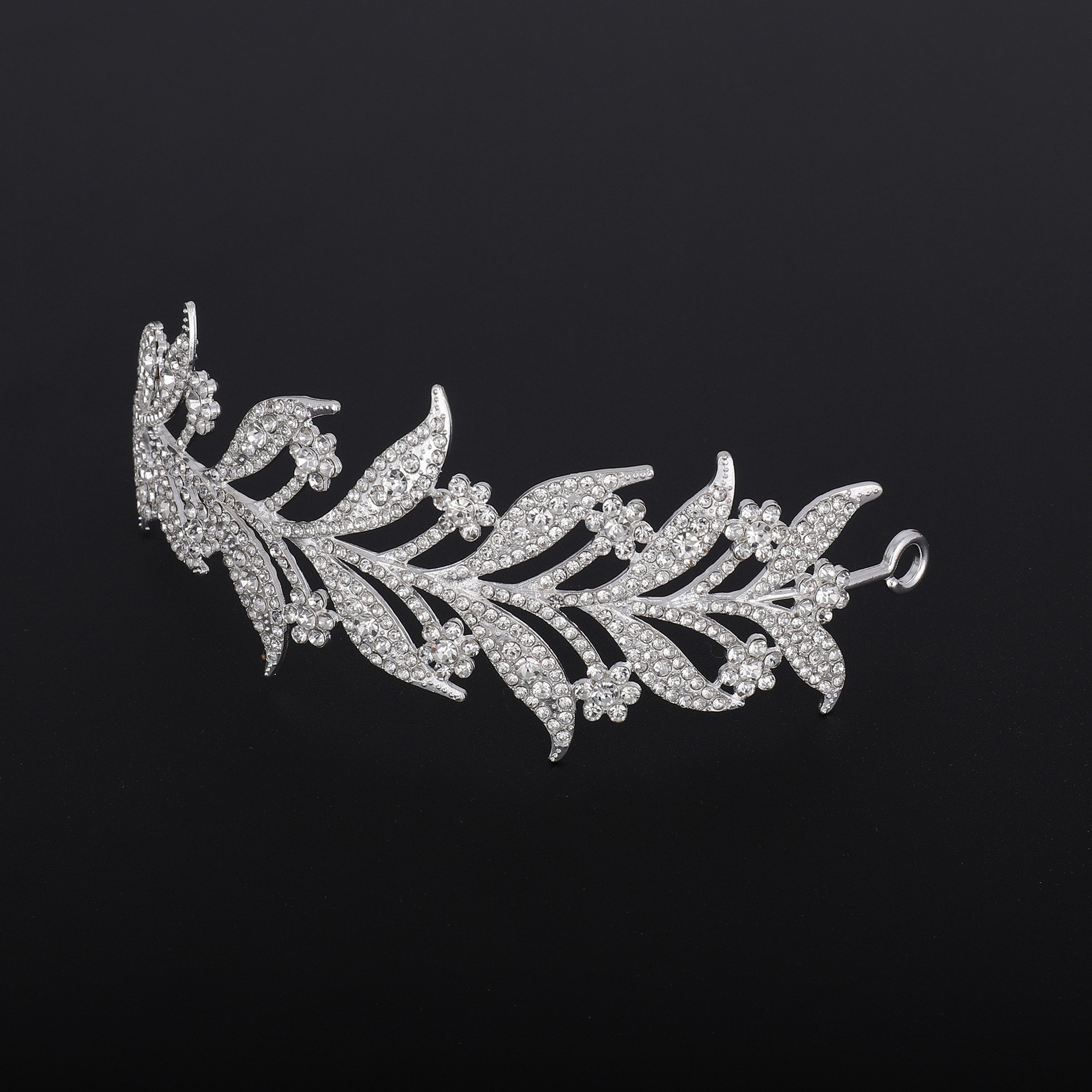 Grensoverschrijdende Europese en Amerikaanse mode haarband van legering in de vorm van een blad, bruidskroon, hoofddeksel, haaraccessoire_voghion.com