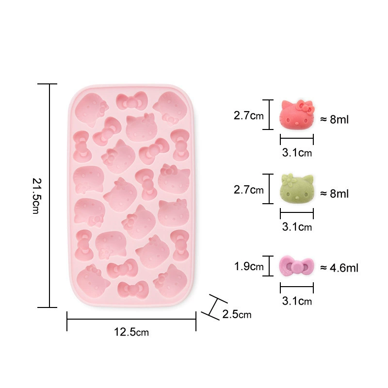 Hello Kitty, sanrio, silicone cartoon ice cubes, mold