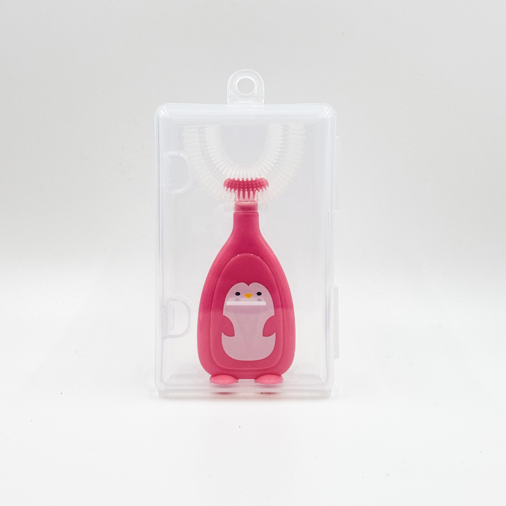 Nuevo cepillo de dientes en forma de U para niños, cepillo de dientes de silicona con cerdas suaves, herramienta de limpieza bucal para bebés, cepillo de dientes de sujeción oral, venta al por mayor.