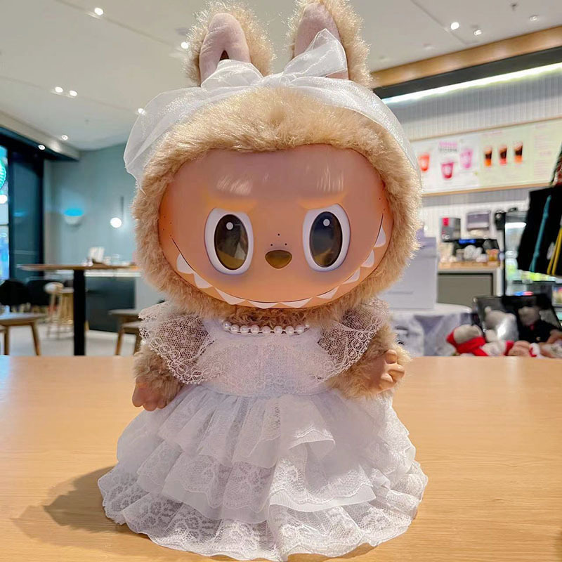 38cmラブブベビー服、ラブブぬいぐるみ服、ラブブ人形着替え、漢服スカートスーツ|undefined