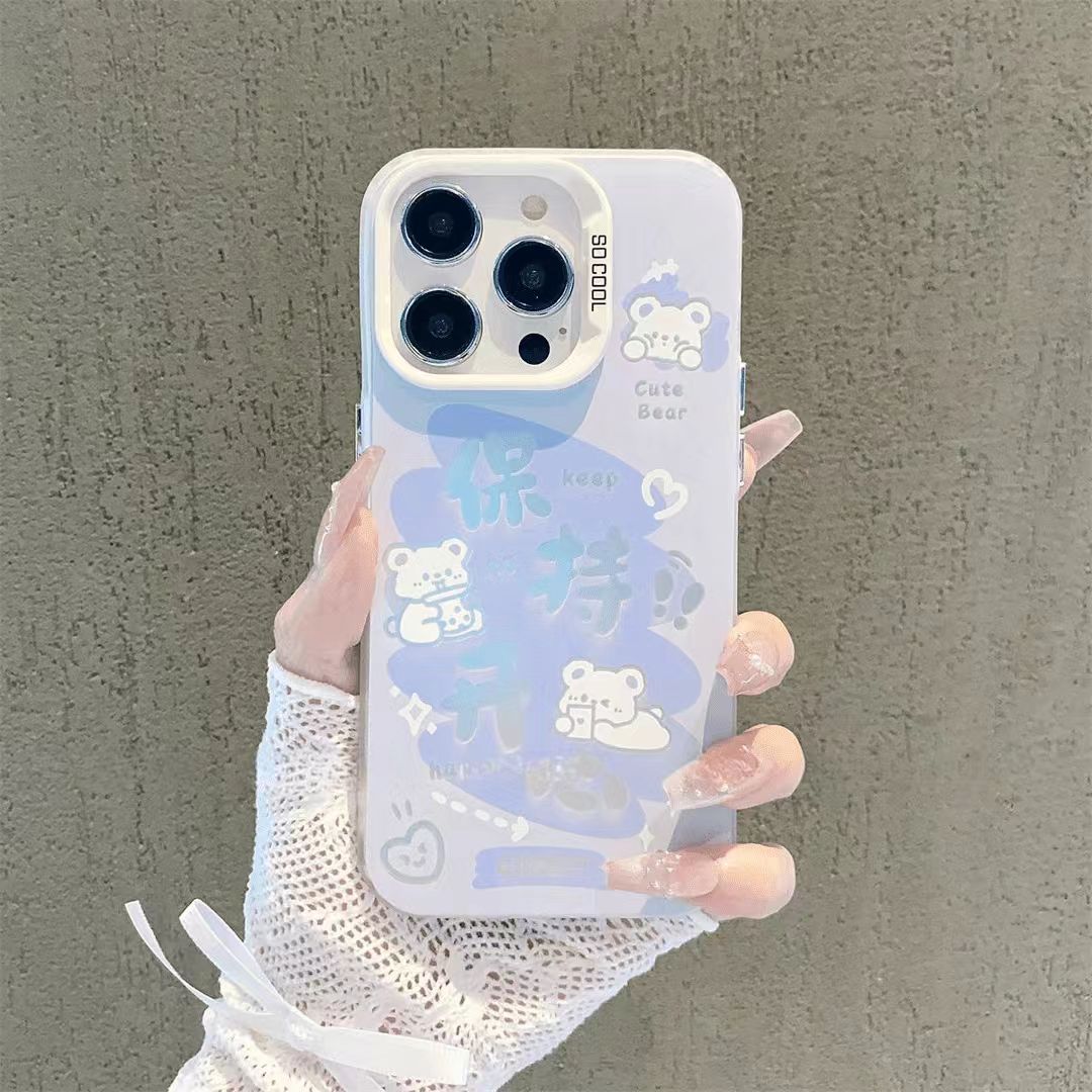 Nuevo conejo feliz para iPhone 16 funda para teléfono móvil Apple 15promax/14 anti-caída 13pro12 chica