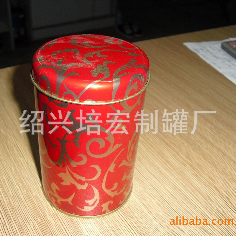 供应马口铁茶叶罐圆形茶叶包装铁盒家用送礼金属茶叶罐
